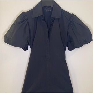 BCBG Paris Black Puff Sleeve Blouse